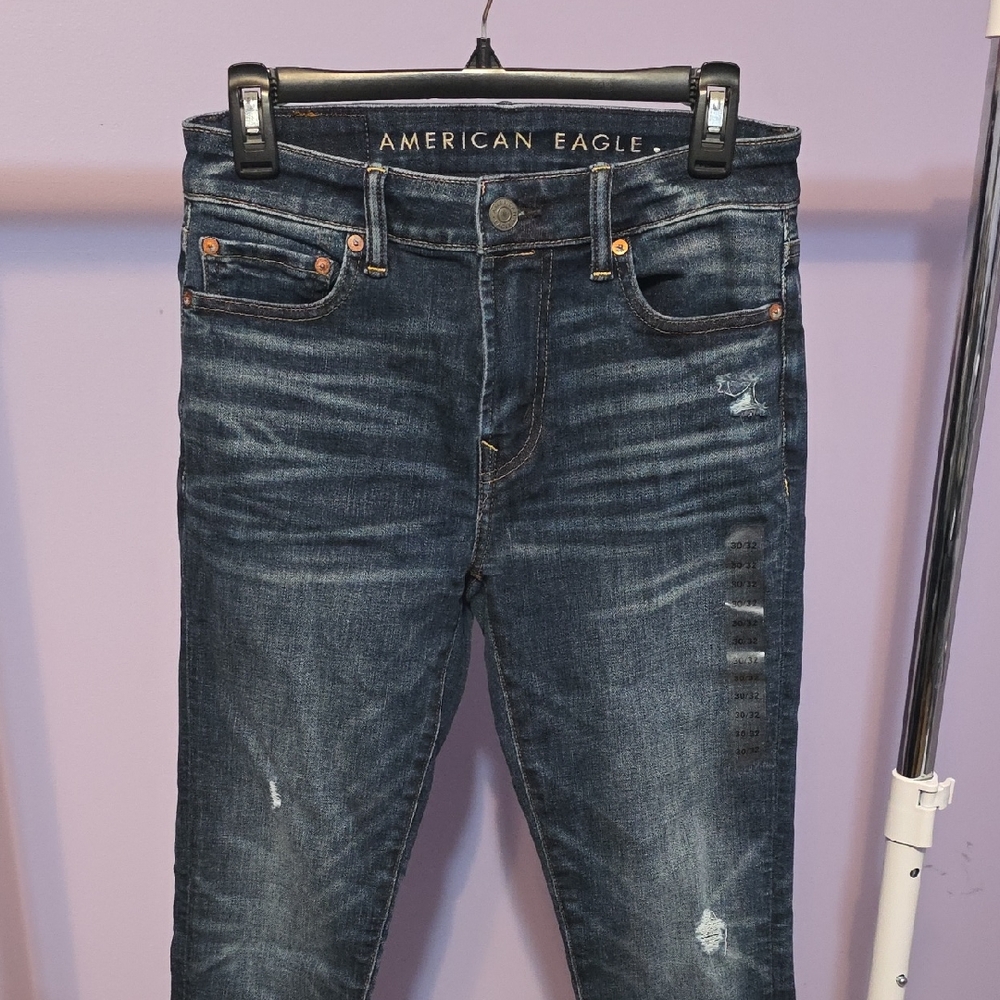 American Eagle Outfitters Men's Dark Wash Skinny Jeans
